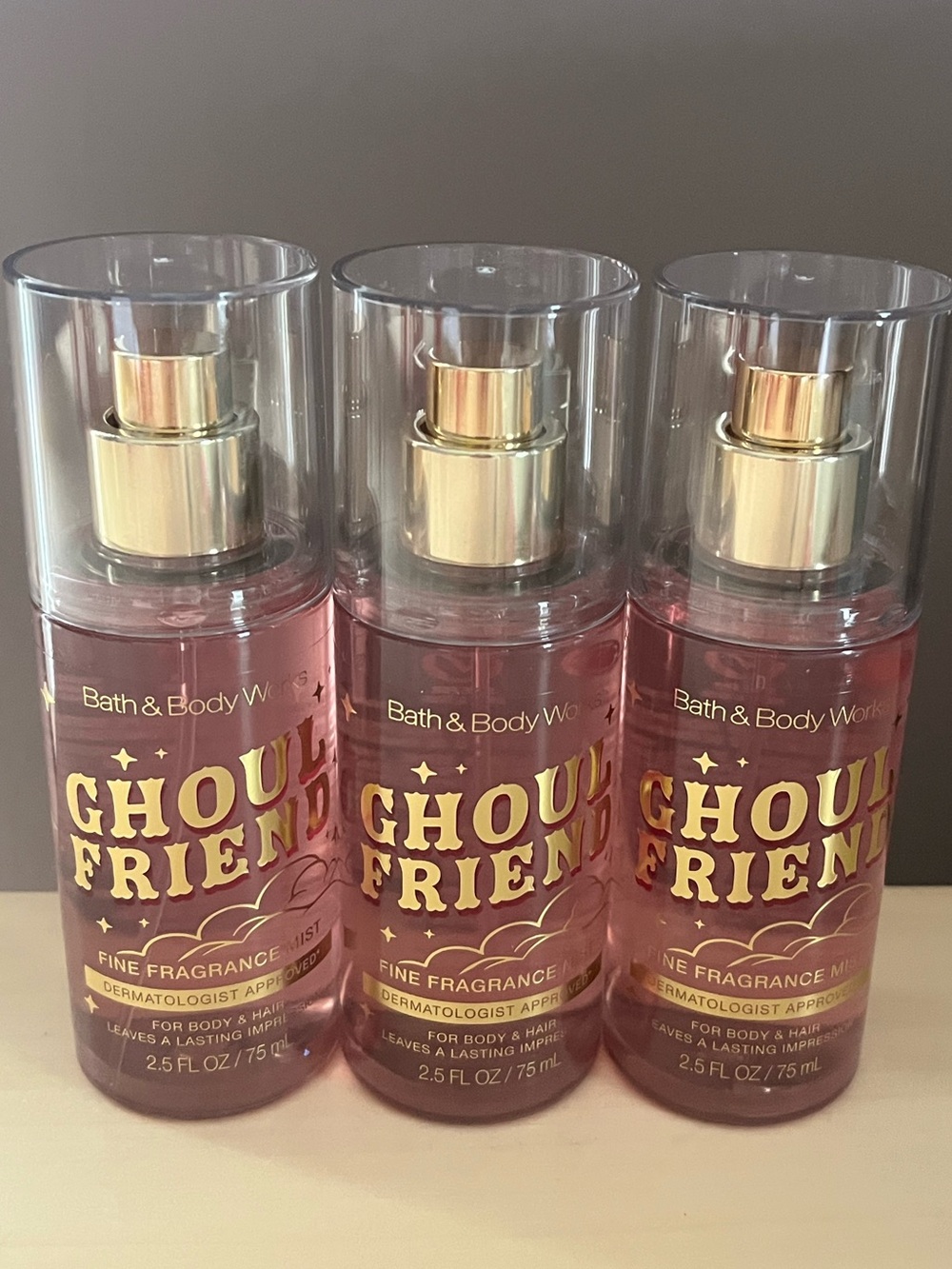 Three New Ghoul Friend Bath & Body Works Fragrance Mists Travel Size